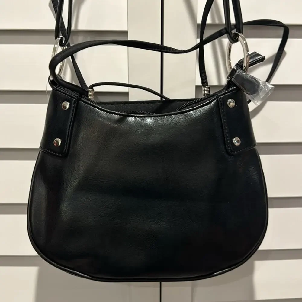 Non branded NWT Combo Shoulder and Crossbody Bag in black. - Picture 3 of 12